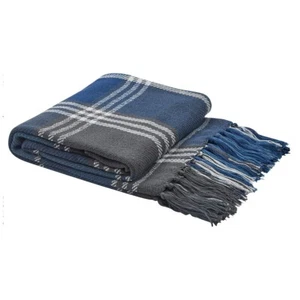 Rainy Lake (blue plaid) throw, NEW with tags, Park Designs - Picture 1 of 2