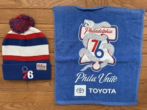 Philadelphia Sixers 76ers Hat Beanie & Phila Unite Rally Towel New - Picture 1 of 6