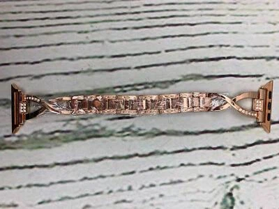 Rose Gold Rhinestone Compatible with Smart Watch Band 42mm Fashion - Image 1 of 2