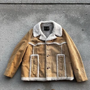 vintage 1970s sears shearling jacket - Picture 1 of 6