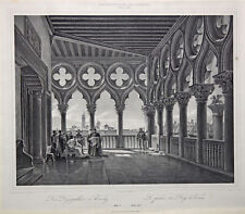 Venice Veneto Dogenpalast Original Lithography Fr. High L.S.Tröndlin 1838