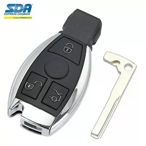 GUSCIO COVER TELECOMANDO CHIAVE COMPATIBILE PER MERCEDES 3TASTI CROMATA classe C - Imagen 1 de 4
