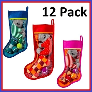 Paquete de 12 botas y cebada Navidad perro regalo medias juguete - Imagen 1 de 5