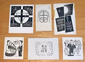 6 caricaturas religiosas originales Voz de San Judio de la década de 1950 de Patricia Watters #4 - Imagen 1 de 11