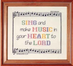Sing and Make Music Cross Stitch Pattern  Kit Instructions and supplies  1328 - Picture 1 of 3