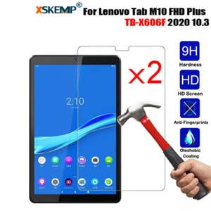 2 PACK Lenovo Tab K10 M10 FHD Plus 2nd Gen 10.3 Screen Protector Tempered Glass - Picture 1 of 14