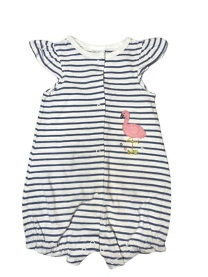 STARTING OUT, Blue & White Striped Flamingo Coveralls, Size 6 Months, NWT, $16  Foto 1 de 4