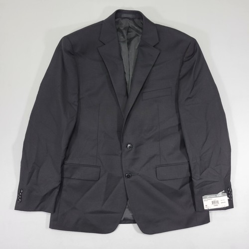 Blazer cappotto sportivo uomo Michael Kors Kaplan due bottoni nero twill lana 42R NUOVO