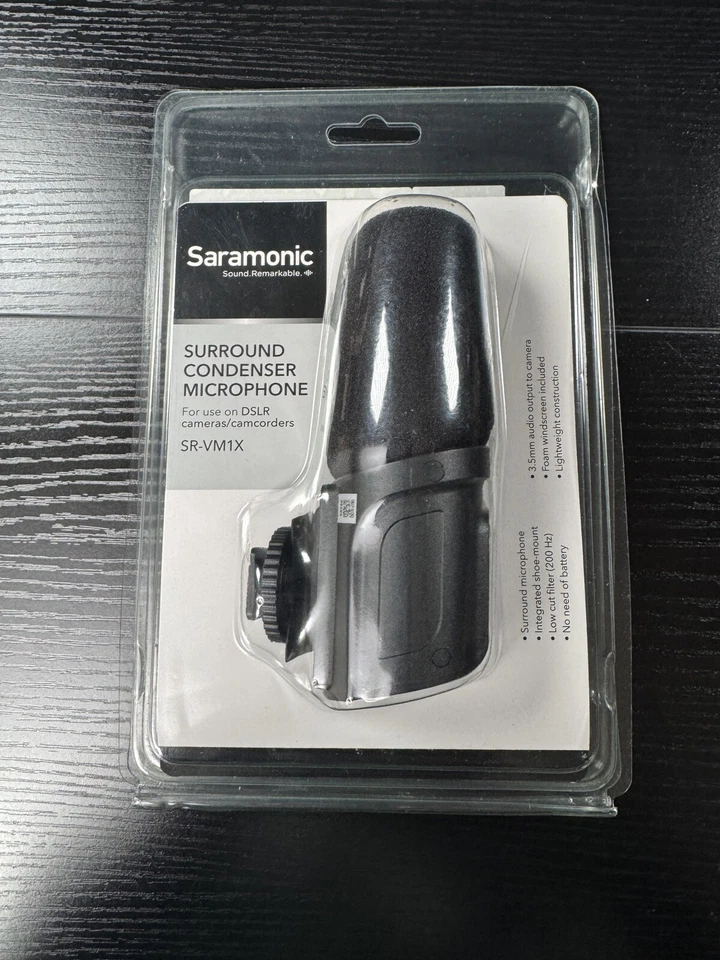 Saramonic SR-VM1X Shotgun Microphone w/ Shock Mount Digital Camera Shotgun Mic