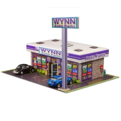 (PLEASE READ) Flexstock New "Wynn Auto Parts"  1/64 S Scale RR /HO Slot Car Kit - Image 1 of 4