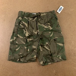 Old Navy Boys Size Medium (8) Green Camo Cargo Jogger Shorts NWT - Picture 1 of 5