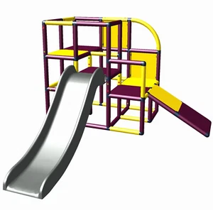 Move and stic IRIS Klettergerüst mit Rutsche und Schräge Spielturm Kinderrutsche - Bild 1 von 8