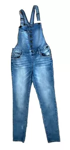 Girls Denim Dungaree Overalls Size 14-16 - Picture 1 of 6