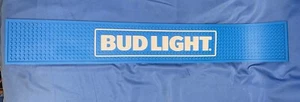 New Light Blue Rubber Bud Light Drip Bar Mat 24" x 3.5" - Picture 1 of 1