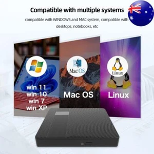 Disk Reader Rewriter Drive USB 3.0 & Type-C DVD RW CD Writer Drive for Laptop PC - Afbeelding 1 van 12