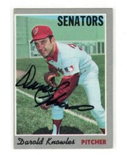 1970 Topps #106 Darold Knowles Auto Signed Card