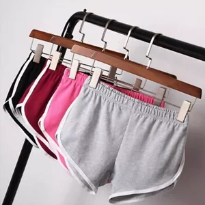 Womens Slim Shorts Pants Sports Running Summer Yoga Fitness Hot Pants Gym Beach - Picture 1 of 18