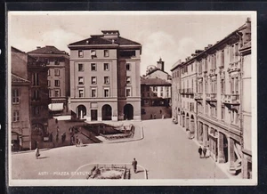 Cartolina Asti Piazza Statuto ANIMATA AE504 - Foto 1 di 1