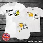 Mother Daughter Son Matching T-shirt Set Queen Bee Little Honey Gift Ladies Kids
