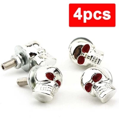 4x Perno de tornillo de matrícula cromado para Yamaha V-Star 650 950 1100 1300 Classic Foto 1 de 4