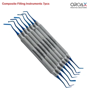 7Pcs Dental Composite Filling Instruments Set Blue Titanium Coated Surgical Tool - Picture 1 of 3