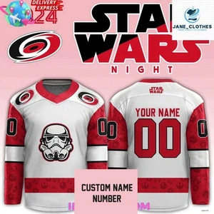 Personalized Name - Number Carolina Hurricanes x Night 2024 Hockey Shirt Print - Picture 1 of 7