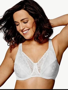 NEW Playtex Secrets, Full-Figure Underwire Lace White 4422 MSRP-$42.00 44C NWT - Picture 1 of 3