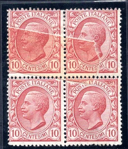 Leoni Cent. 10 su varietà carta ricongiunta - Picture 1 of 1