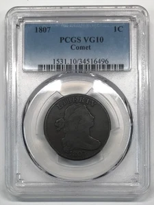1807 "Comet" Draped Bust Large Cent PCGS VG10 - Campos - Picture 1 of 5