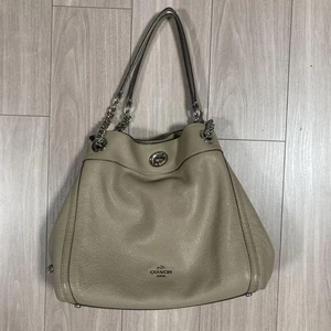 Coach Beige Shoulder Bag - Picture 1 of 8