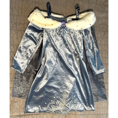 Disney Frozen Elsa Reina de las Nieves Musical Vestido Disfraz 4-6X Halloween Vestir Foto 1 de 4
