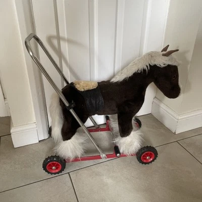Rare ‘MerryThought’ Vintage Push Along Shire Horse Baby Walker. - Image 1 of 4