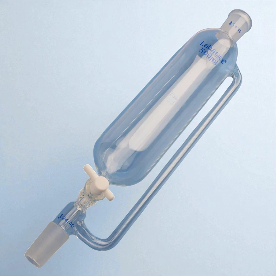 500ml Dropping Funnel Pressure Equalizing Addition Funnel Borosilicate Glass Lab - Image 1 of 4