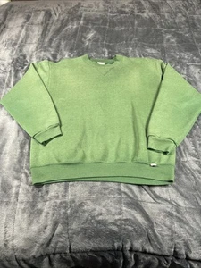 Vintage 90s RUSSELL ATHLETIC Green SWEATSHIRT Kids Youth XL USA - Picture 1 of 8