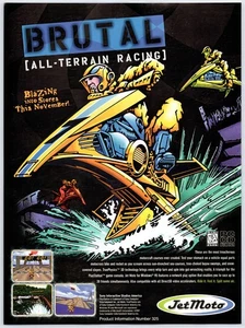 Vintage Print Ad 1997 Jet Moto PS1 PlayStation PC Game Original Promo Poster Art - Picture 1 of 4