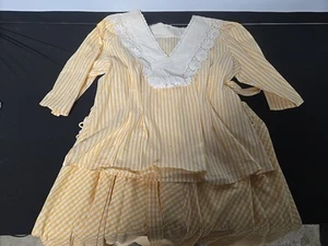 Helene Straber Striped Cotton Vintage Midi Skirt Size 40 Used READ DESCRIPTION - Picture 1 of 8
