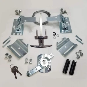 Secure Universal Garage Door Lock Kit w/Spring Latch and Keyed Handle - Picture 1 of 9