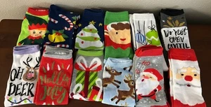 Lot of 12 Pairs Of Christmas Socks And Anklets New Unboxed Size 7-9 - Picture 1 of 11
