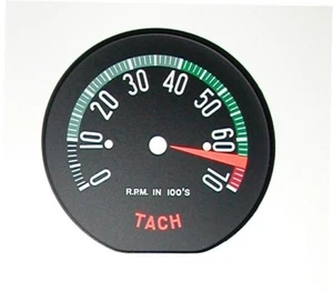 1960 Early Corvette Tachometer Face - High RPM - New - Picture 1 of 1