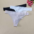 3 Pack 100% Silk Women's Sexy V-String Thong Panties Underwear Knickers Sg010