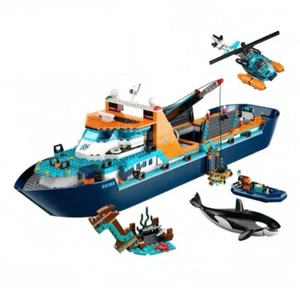 LEGO City 60368 Arctic Explorer Nave Blocco Giocattolo Presente Avventura Barca Nave F/S - Foto 1 di 8
