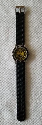 Relógio Batman tom prata Accutime BAT9152KL pulseira de borracha preta 5"-6.5" novo Batt - Imagem 1 de 4