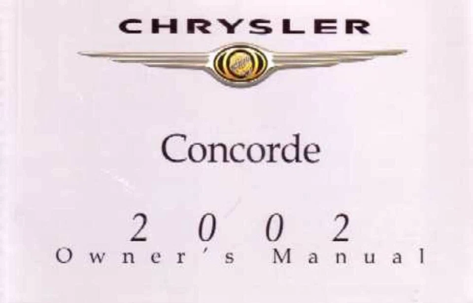 Chrysler Concorde 2002 manual del propietario guía del usuario libro de referencia fusibles Foto 1 de 1