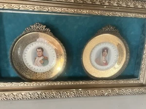 Vintage 1930 CARLSBAD FEINPORZELLAN Teller MIT NAPOLEON und einem mit JOSEPHIN - Bild 1 von 11