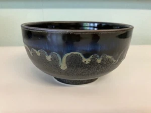 Japanese Black Donburi Rice Tempura Udon Noodle Soup Bowl - Picture 1 of 16