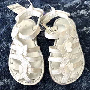 Carter's Toddler Girl Size 6 Butterfly Sandals- White - NWT - Picture 1 of 4