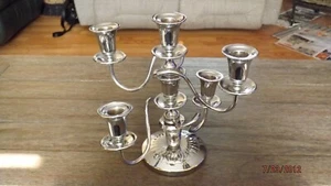 KROME KRAFT 5 Arm FARBER BROS Candle Holder Candelabra w/ Web Design - Picture 1 of 13