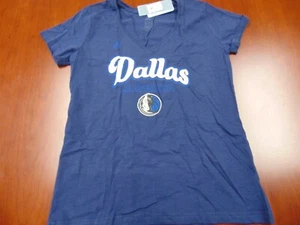 NWT WOMEN'S ADIDAS NBA DALLAS MAVERICKS NAVY BLUE T-SHIRT SIZE 2XL - Picture 1 of 4