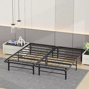 Bed Frame Metal Platform Bed Frame Mattress Foundation Box Spring Replacement - Picture 1 of 29
