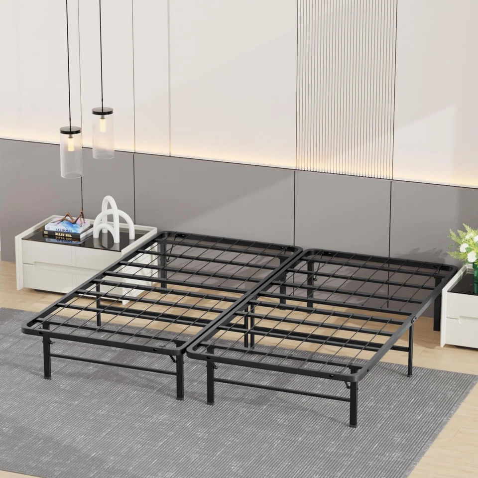 Bed Frame Metal Platform Bed Frame Mattress Foundation Box Spring Replacement - Image 1 of 1